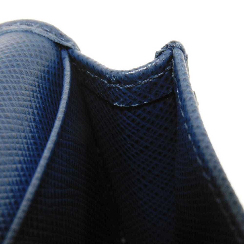 Prada Saffiano Metal Card Case, Blue, Snap Button Closure, Bi-fold, Plate, Bl... - Picture 14 of 16